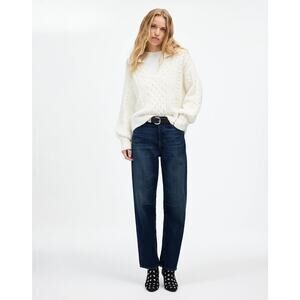 NWOT Madewell Sz 4 (27) The Darted Barrel-Leg Jean Softdrape Edition Leeds Wash